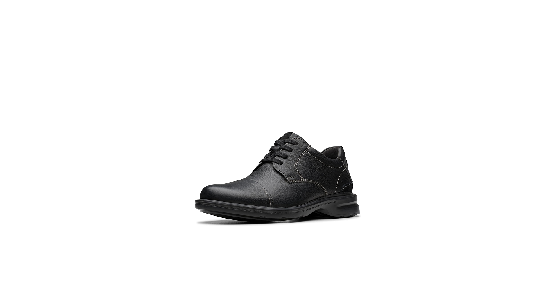 Amazon.com | Clarks Men's Gessler Cap Oxford, Black Leather